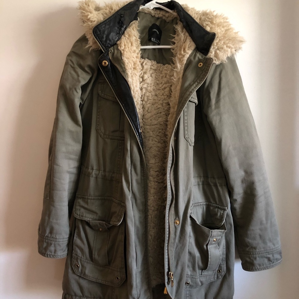Forever 21 utility fur jacket🤩